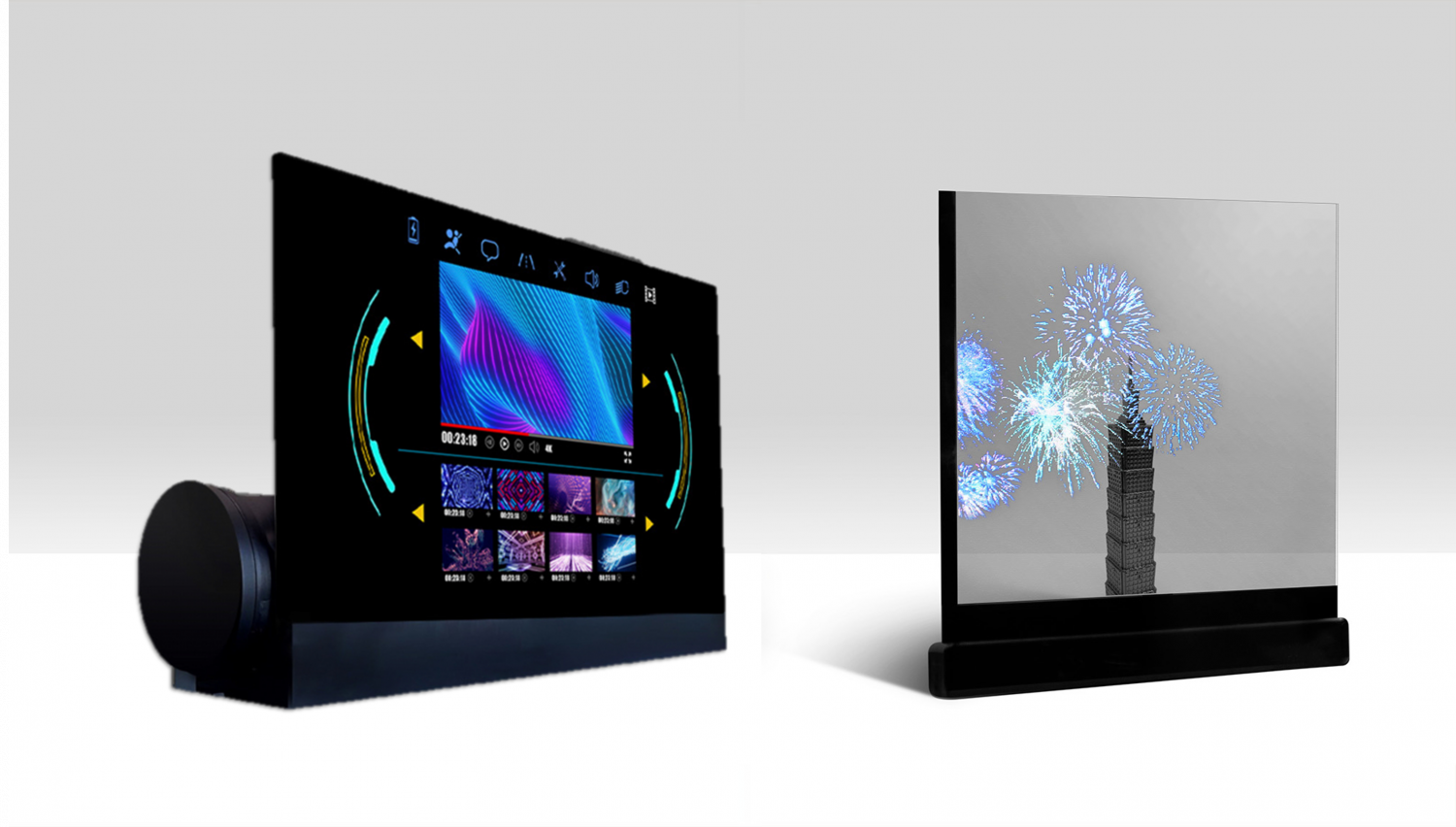 可捲式、折疊性、高透明